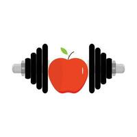 Health and care, fitness and diet. Workout training. Vector illustration