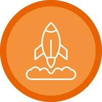 Rocket Launch Vector Icon Design