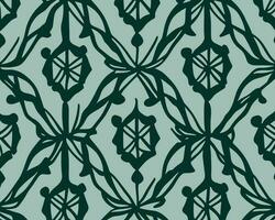 Seamless pattern illustration in traditional style with abstract geometric ornament - like Portuguese tiles. vector