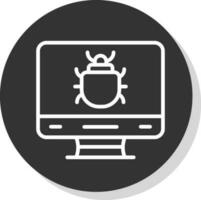 Computer Bug Vector Icon Design