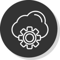 Cloud Settings Vector Icon Design