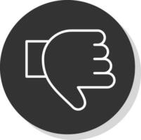 Thumb Down Vector Icon Design