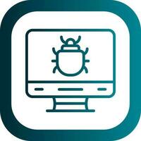 Computer Bug Vector Icon Design