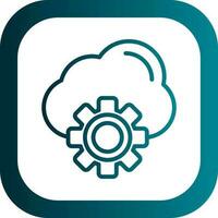 Cloud Settings Vector Icon Design