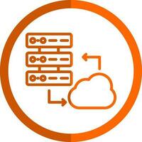 Cloud Server Vector Icon Design