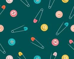 Vector seamless pattern using sewing tools. Vector illustration in a flat style. Vector