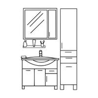 Elements for bathroom interior. Bathroom interior vector. Vector illustration