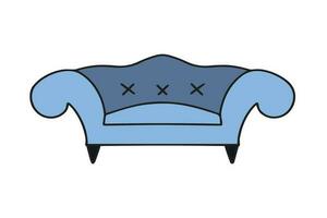 Sofa, linear style sign for mobile concept and web design. Symbol, logo illustration. vector graphics. Vector illustration