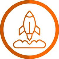 Rocket Launch Vector Icon Design