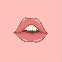 Woman Lips Symbol Icon. Vector Illustration.