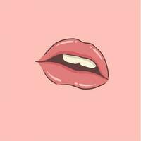 Woman Lips Symbol Icon. Vector Illustration.