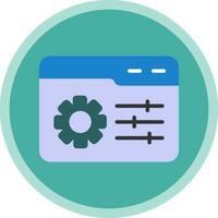 Web Management Vector Icon Design