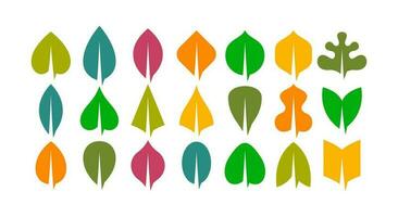 Silhouette of eco plant leaf design template. Simple organic leaf icon design. vector