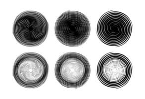 conjunto de resumen línea esfera circulo diseño vector. detallado anillo espiral gráfico. vector