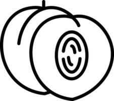 Nectarine Vector Icon Design