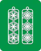 Stunning Laser-Cut Bookmark Designs, flower panel vector