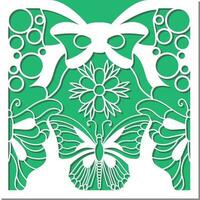 Stunning Laser-Cut Butterfly invitation card, vector