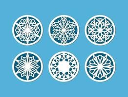 Laser-Cut mandala coaster design vector