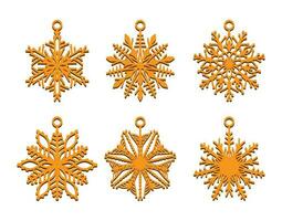 Stunning Laser-Cut snowflake earring design vector