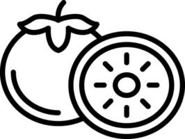 Persimmon Vector Icon Design