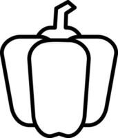 Bell Pepper Vector Icon Design