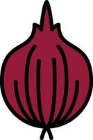 Red Onion Vector Icon Design