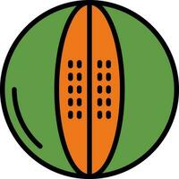 Melon Cantaloupe Vector Icon Design