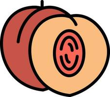 Nectarine Vector Icon Design