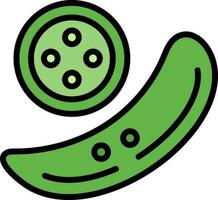 diseño de icono de vector de pepino