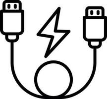 USB Cable  Vector Icon Design