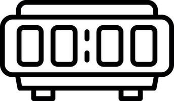 Digital Alarm Clock  Vector Icon Design