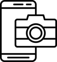 móvil cámara vector icono diseño