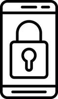 Mobile Lock  Vector Icon Design