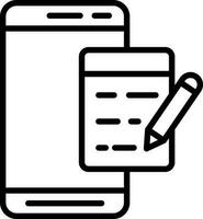 Mobile Note  Vector Icon Design