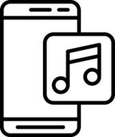 música aplicación vector icono diseño