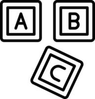 ABC Block  Vector Icon Design