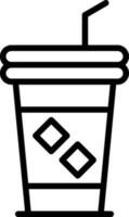 Cold Coffee Vector Icon Design