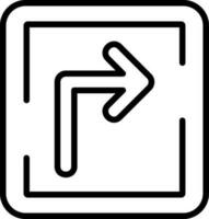 Turn Right Vector Icon Design