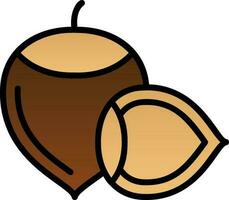 Hazelnut Vector Icon Design