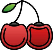 Cherries Vector Icon Design