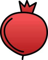 Pomegranate Vector Icon Design