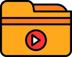 Video Folder  Vector Icon Design