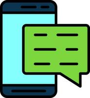 Mobile Chat  Vector Icon Design