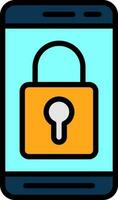 Mobile Lock  Vector Icon Design
