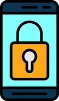 Mobile Lock  Vector Icon Design