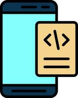 Mobile Coding  Vector Icon Design