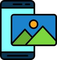 Mobile Photo  Vector Icon Design