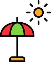 Sun Umbrella  Vector Icon Design