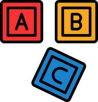 ABC Block  Vector Icon Design