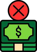 No Money Vector Icon Design